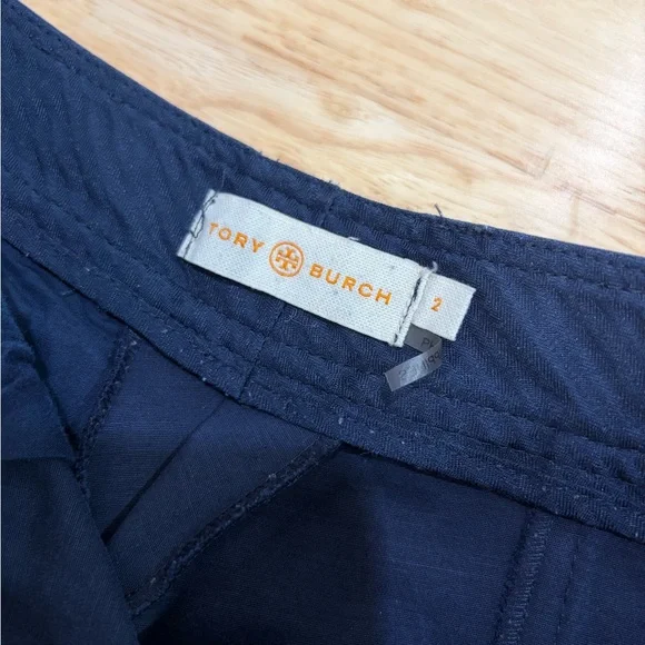 Tory‎ Burch Dark Blue Trousers Vanner Style Cropped Pant Classic Capsule Minimal - Picture 4 of 4